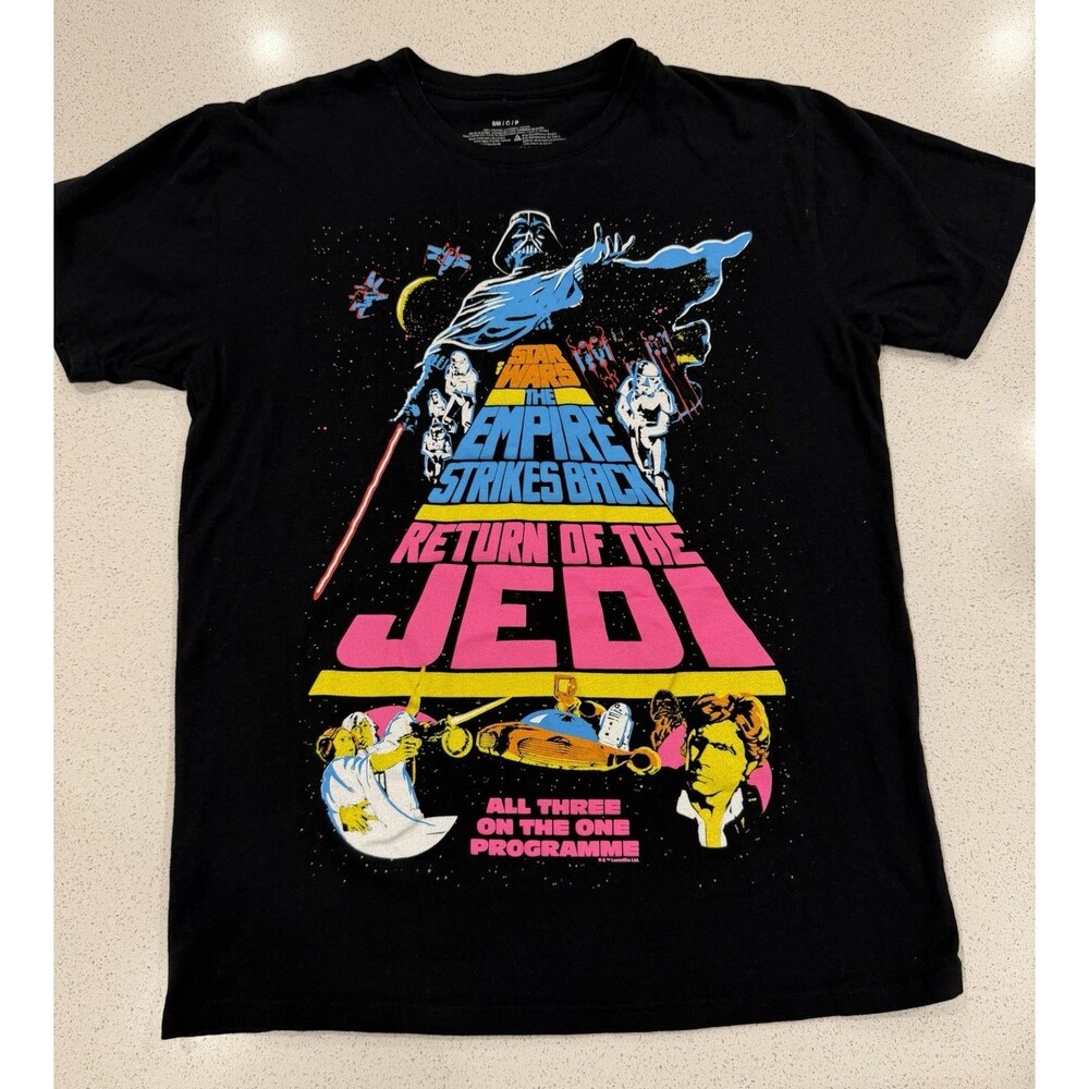 Star Wars The Empire Strikes Back Return of the Jedi Logo T Shirt Size Small
